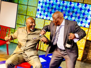 Patrice Naiambana and Tunde Euba in New Nigerians. Photo: Alex Brenner