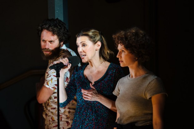 Daniel Abelson, Hara Yannas and Michal Horowicz in Amsterdam. Photo: Helen Murray