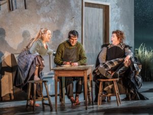 Nicola Coughlan, Éanna Hardwicke and Siobhán McSweeney in The Playboy of the Western World. Photo: Marc Brenner