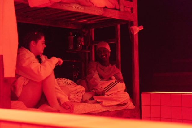 Abby McCann and Kosar Ali in Are You Watching?. Photo: Madeleine Penfold